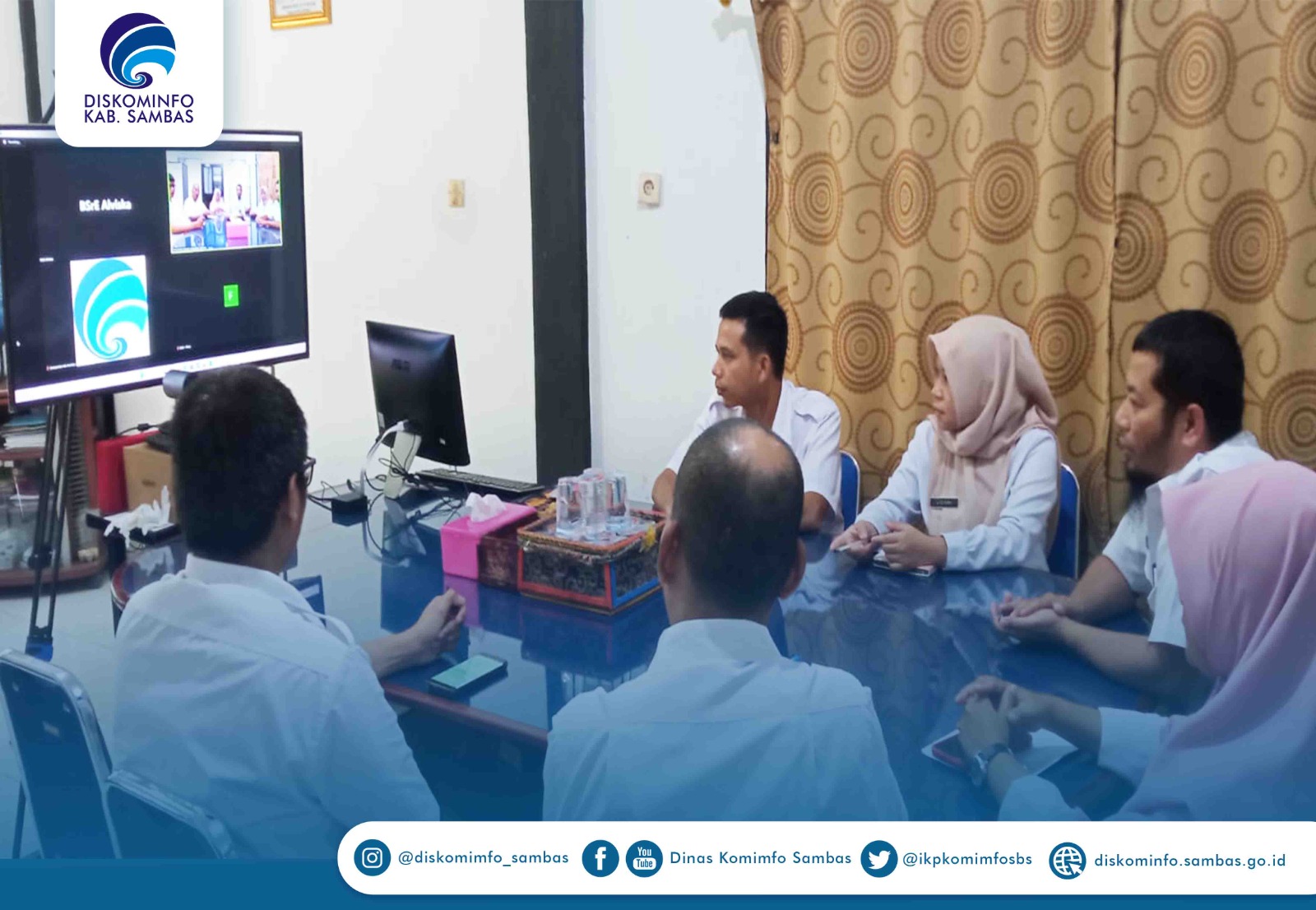 Asistensi Penerapan Layanan Sistem Tanda Tangan Elektronik (TTE) Kabupaten Sambas Bersama Balai Sertifikasi Elektronik (BSrE)