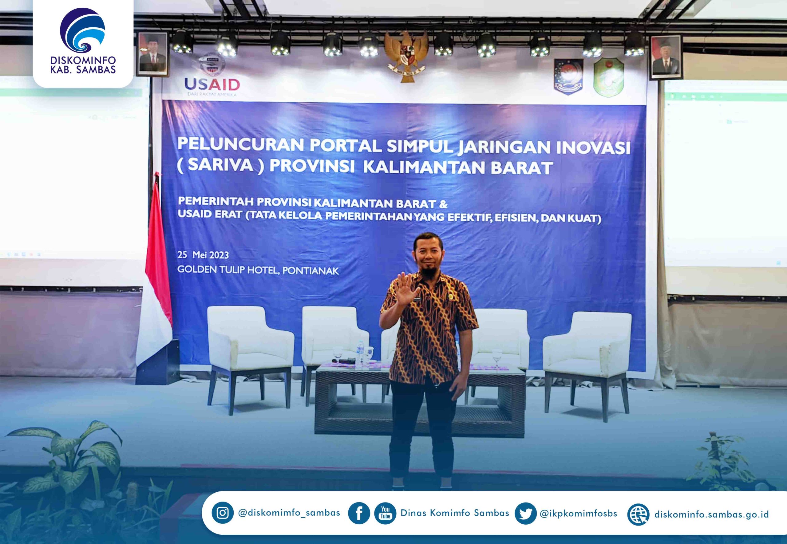 Read more about the article Kadis Kominfo Sambas Menghadiri Peluncuran Portal Simpul Jaringan Inovasi (SARIVA) Prov. Kalbar