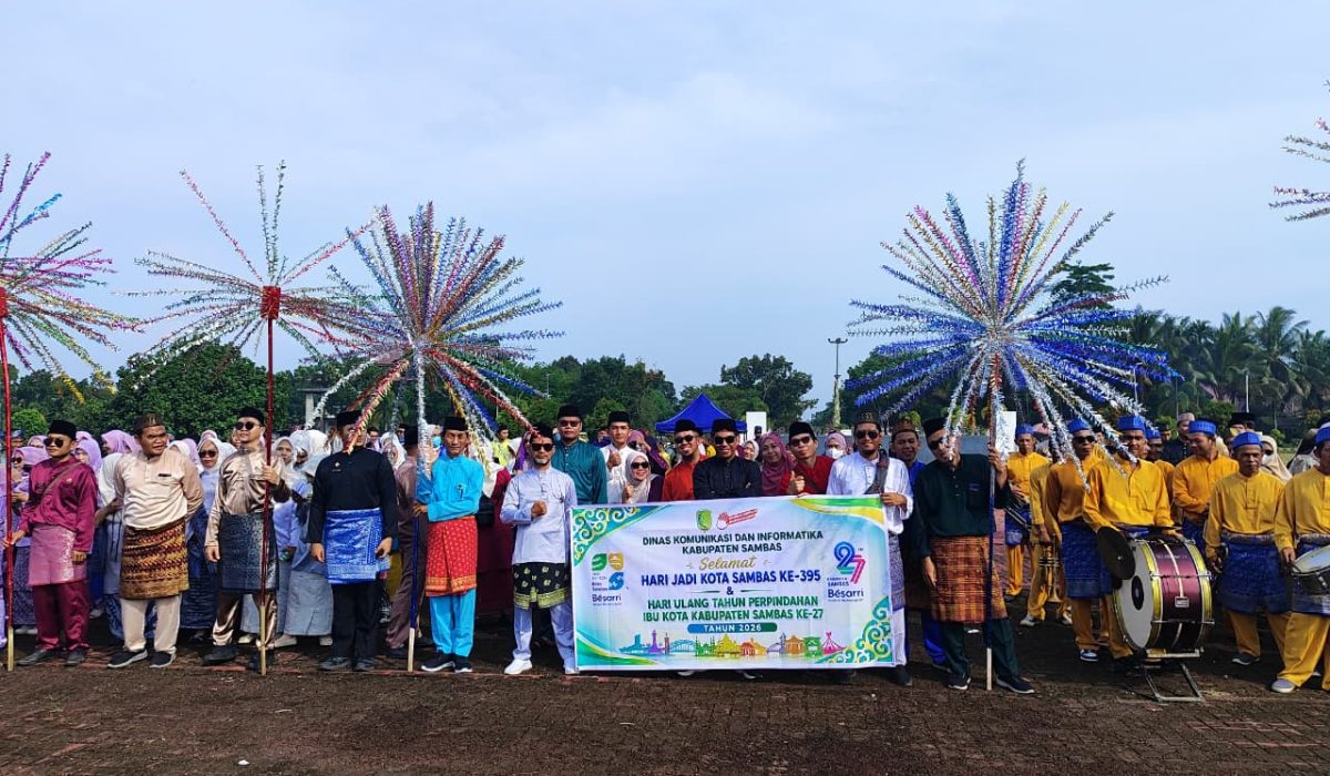 Dinas Kominfo Kabupaten Sambas Meriahkan Upacara Hari Jadi Sambas ke-395 dan HUT Perpindahan Ibu Kota ke-27